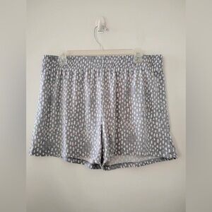Women's Gray Patterned Sleep Shorts